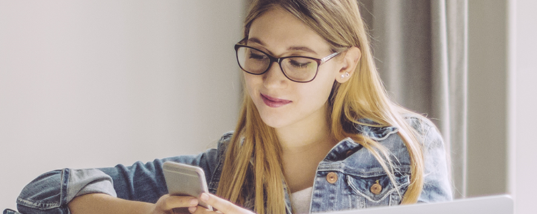 Girl looking at phone