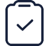 Clipboard dark blue graphic image