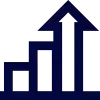 Growth dark blue graphics image Growth dark blue graphics image