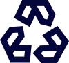 Recycling dark blue graphic image