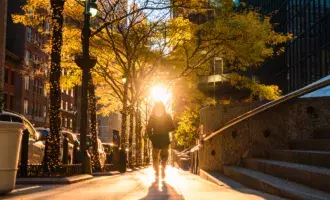 Citizen experience - Man walking on the street 