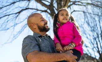 Father with daughter