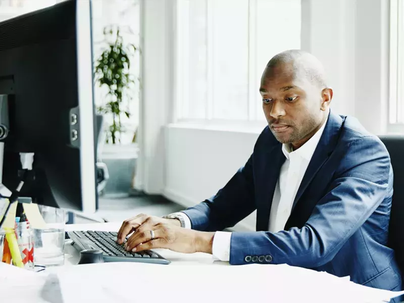 Man working at desk