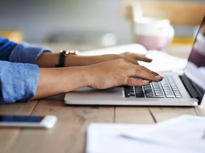 lady working on laptop