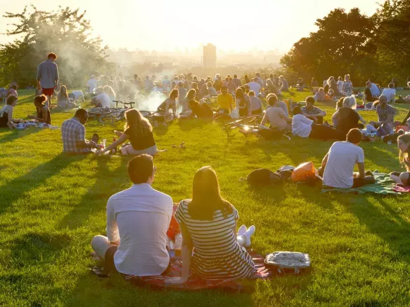 People sitting in the park