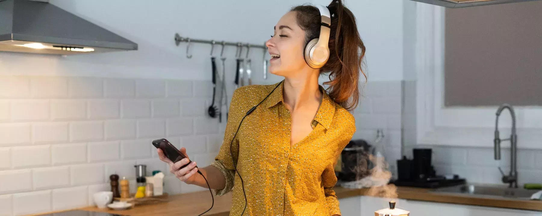 Girl listening music
