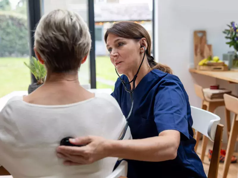 Doctor treating patient